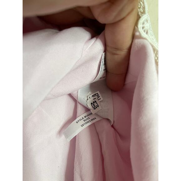 J.Crew Lace-Trim Slip Skirt in Linen Iced Strawberry Womans Large - Picture 13 of 14